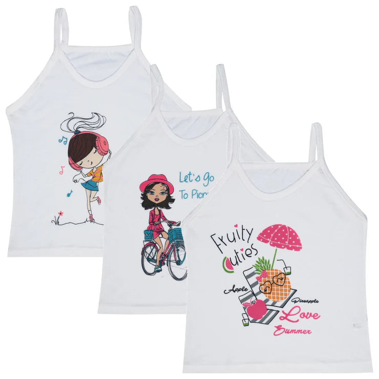 Body Care Kids - Girls Vest (3 Pcs) (1.5 to 10 years)