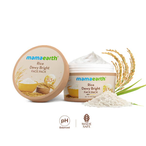 Mama Earth - Rice Dewy Bright Face Pack For All Skin Types (200g)
