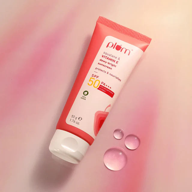 Plum - Squalane & Vitamin E Dewy - Bright Sunscreen SPF50 PA+++ (50g)