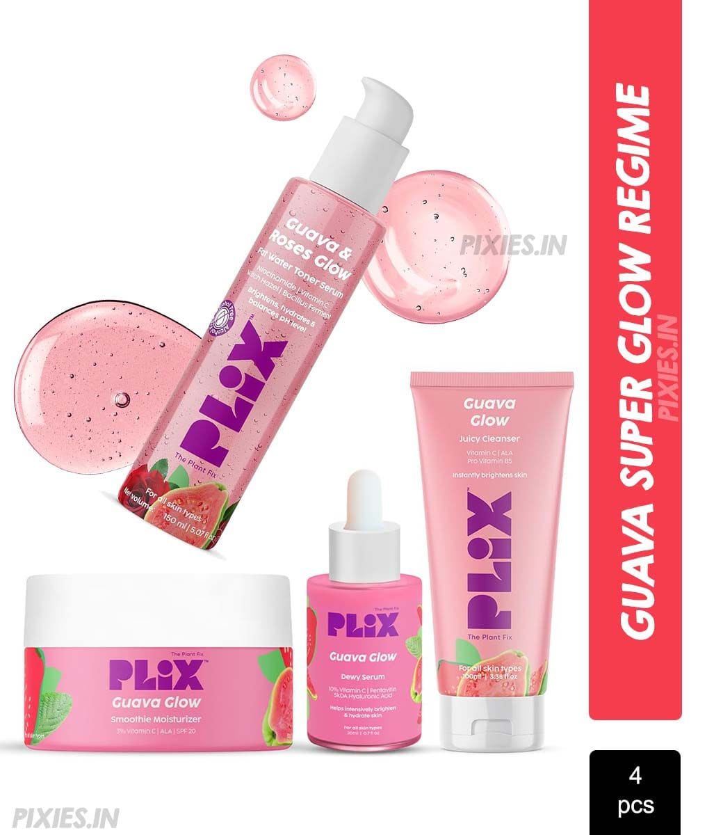 Plix - Guava Super Glow Regime Combo [Serum + Cleanser + Moisturizer + Toner]