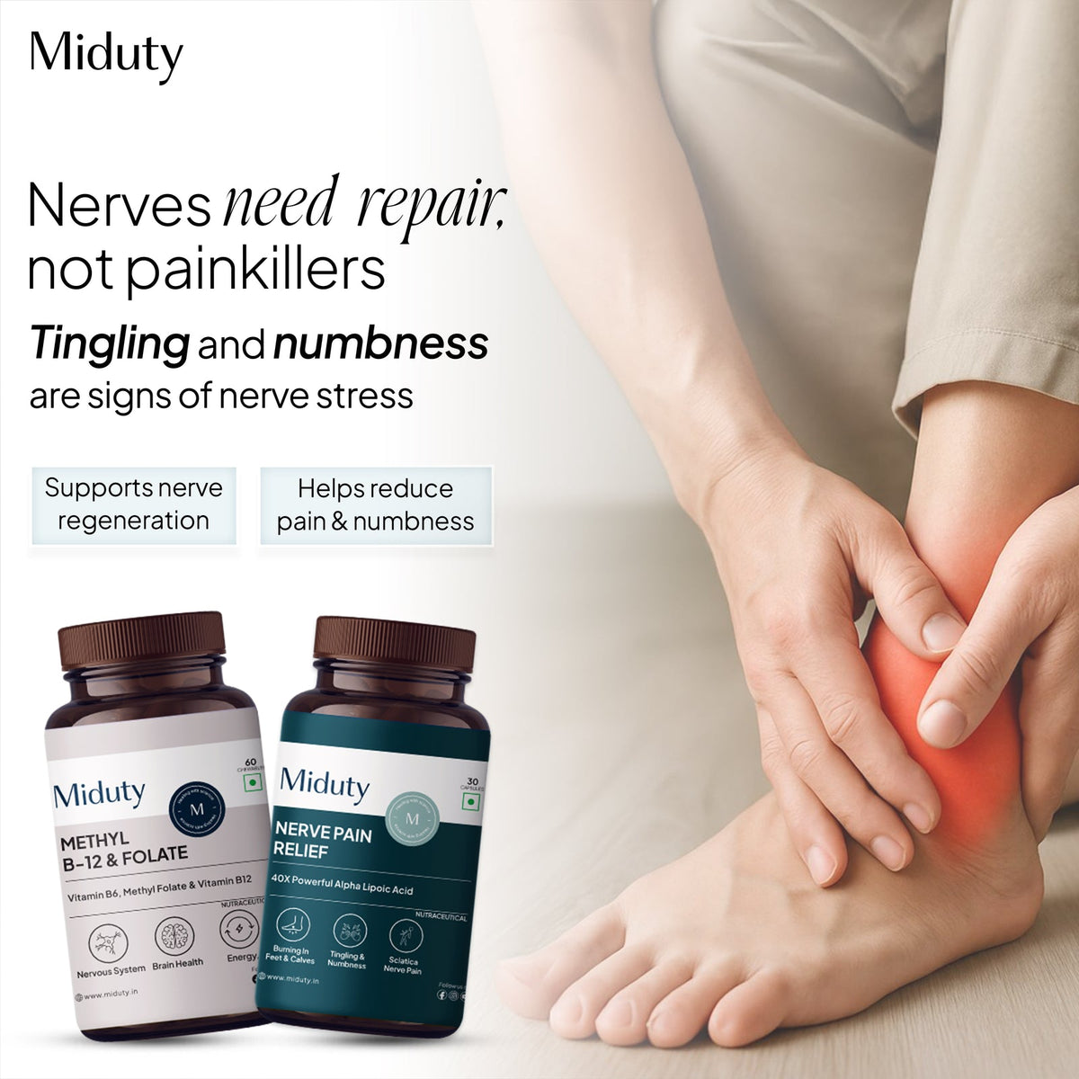 Miduty Pain + Nerve Recovery Combo
