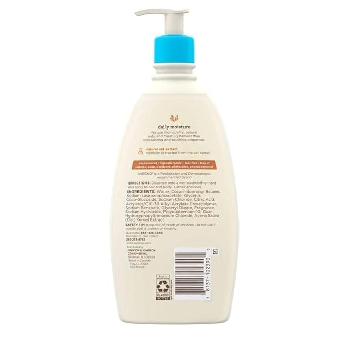 Aveeno - Baby Daily Moisture Wash & Shampoo (532Ml)