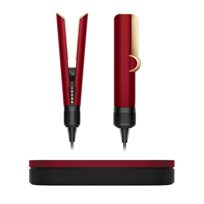 Dyson - Airstrait Special Edition Wet To Dry Straightening With Air , No Hot Plates No Extreme Heat Red Velvet & Gold