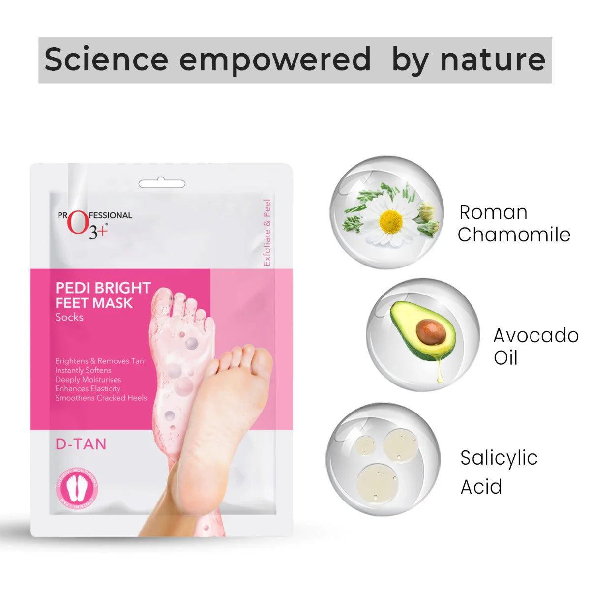 O3+ - Pedi Bright Feet Mask D Tan