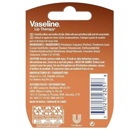 Vaseline - Cocoa Butter For Soft , GLowing Lips Balm (7g)