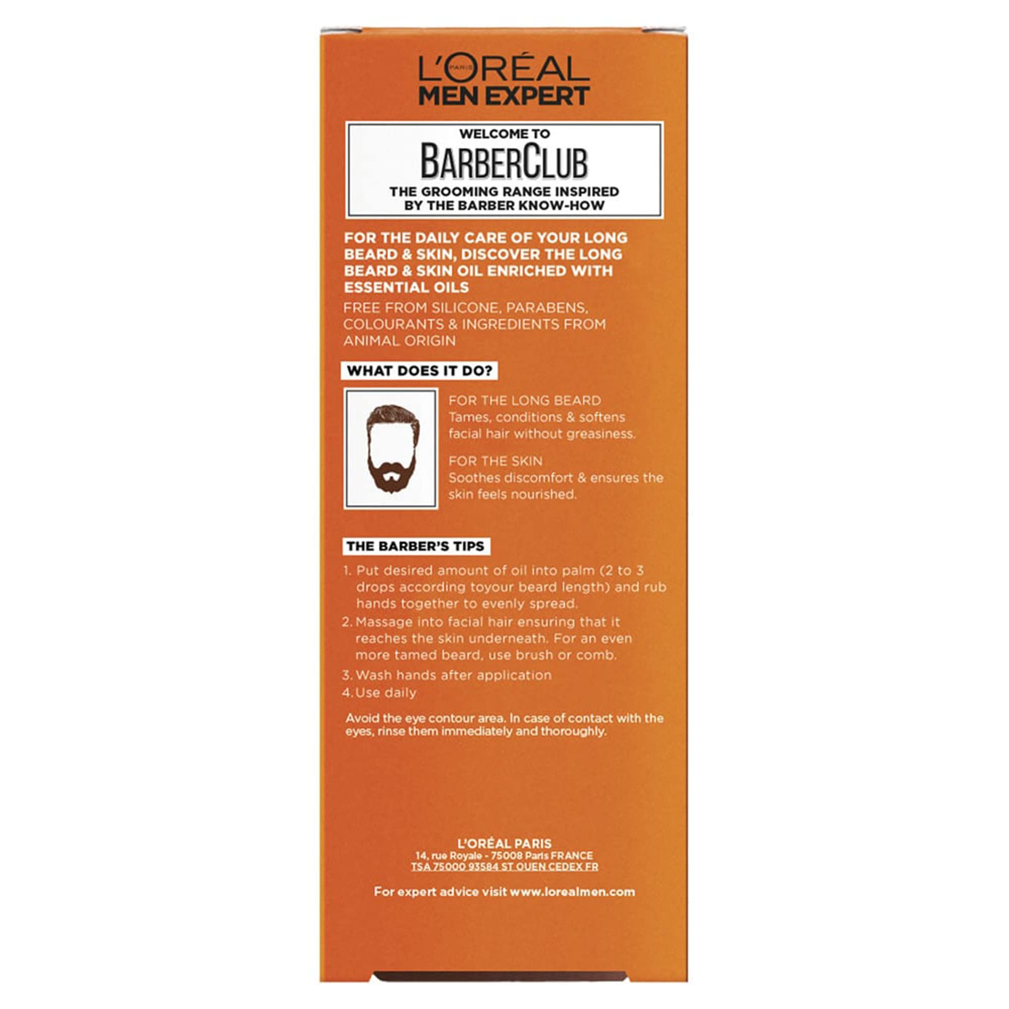 Loreal - Men Expert Barber Club Long Beard & Skin Oil (30Ml)
