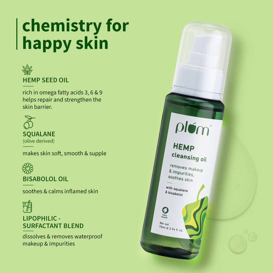 Plum - Hemp Cleansing Oil with Squalane & Bisabol (75ml)