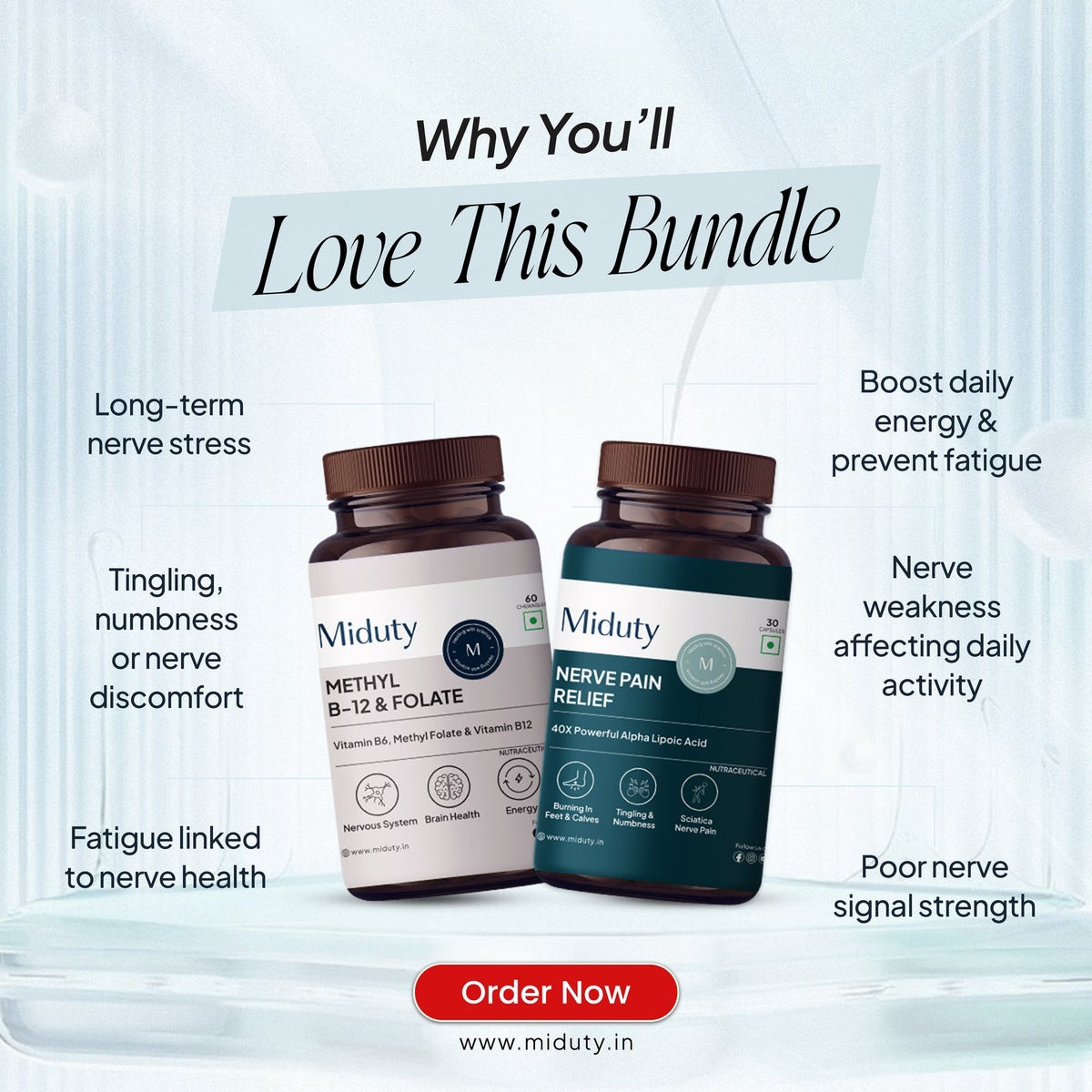 Miduty Pain + Nerve Recovery Combo