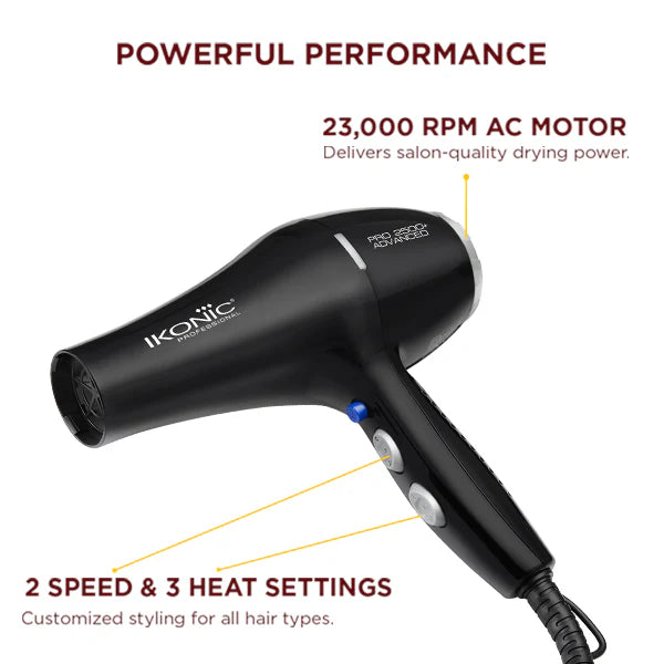 Ikonic Professional - Pro 2500+ Advanced Hair Dryer