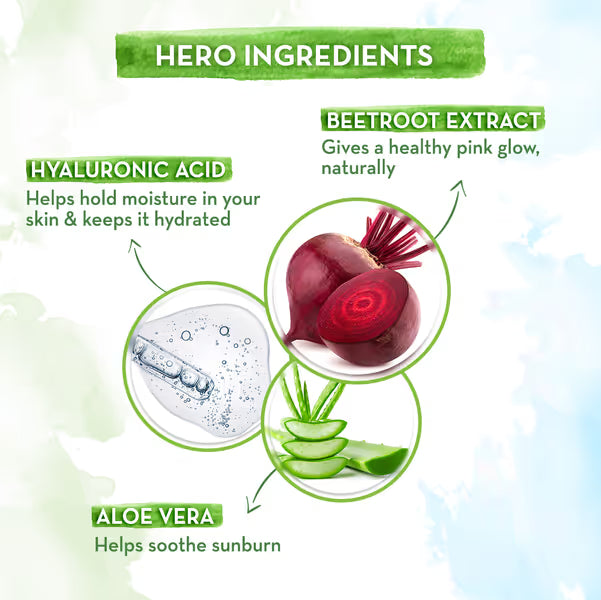 Mama Earth - Beetroot Hydraful Sunscreen SPF 50 PA+++ (50g)