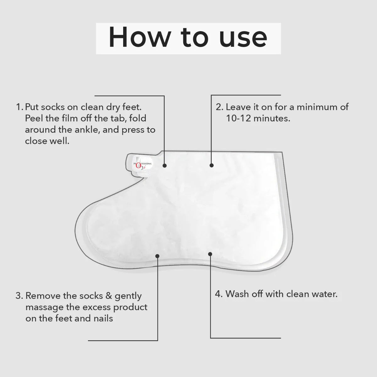 O3+ - Pedi Bright Feet Mask D Tan