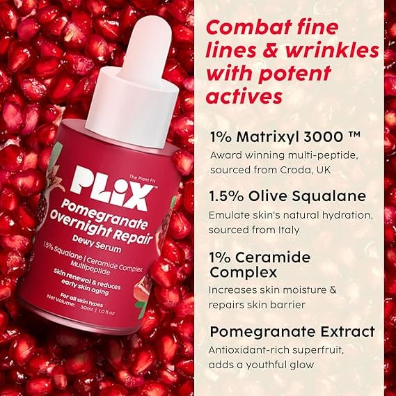Plix - Pomegranate Overnight Repair Dewy Serum(30Ml)