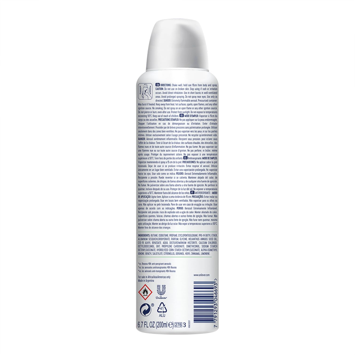 Rexona - 72h Hours +Motion Sense Bamboo & Aloevera (200ML)