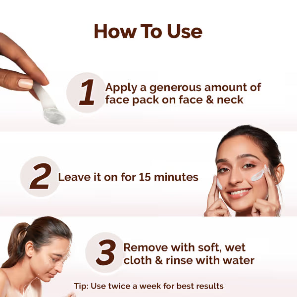 Mama Earth - Rice Dewy Bright Face Pack For All Skin Types (200g)