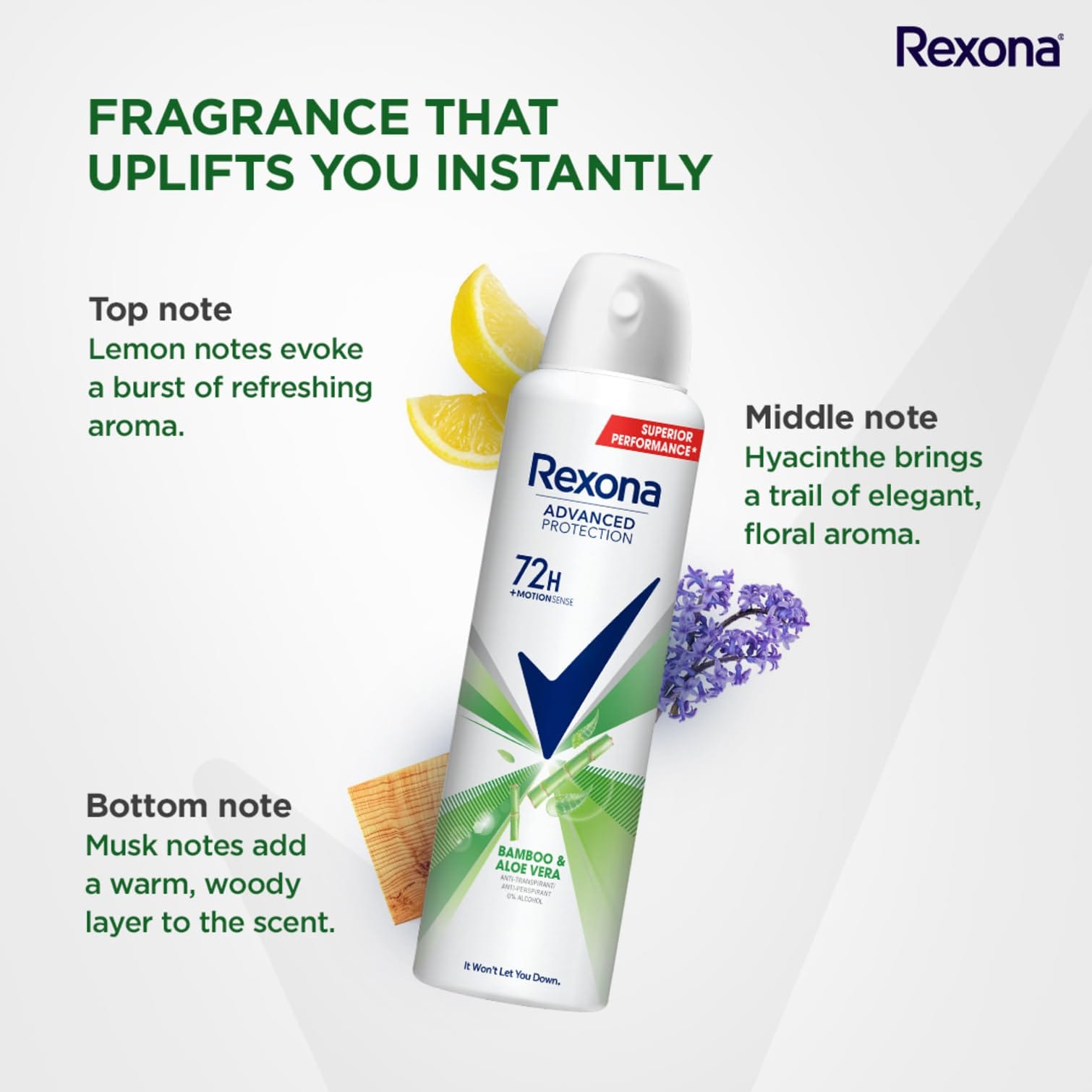 Rexona - 72h Hours +Motion Sense Bamboo & Aloevera (200ML)