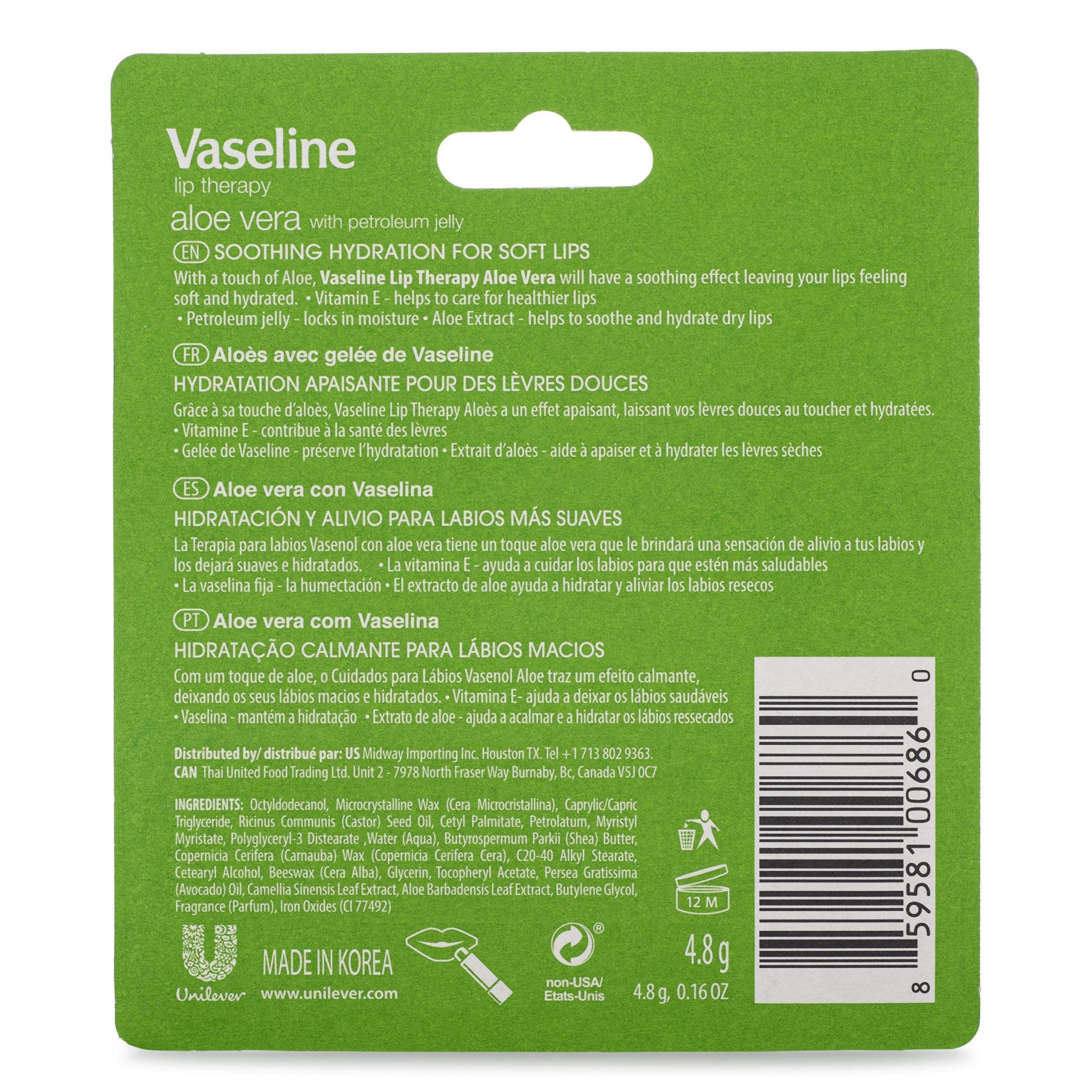 Vaseline - Aloevera lip care (4.8g)