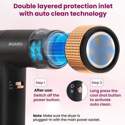 Agaro - Hair Dryer 2000Watt (Royal)