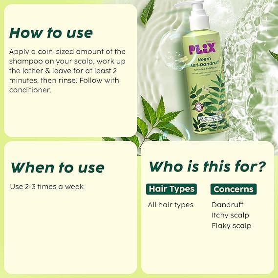 Plix - Neem Anti - Dandruff Advanced Shampoo (200Ml)