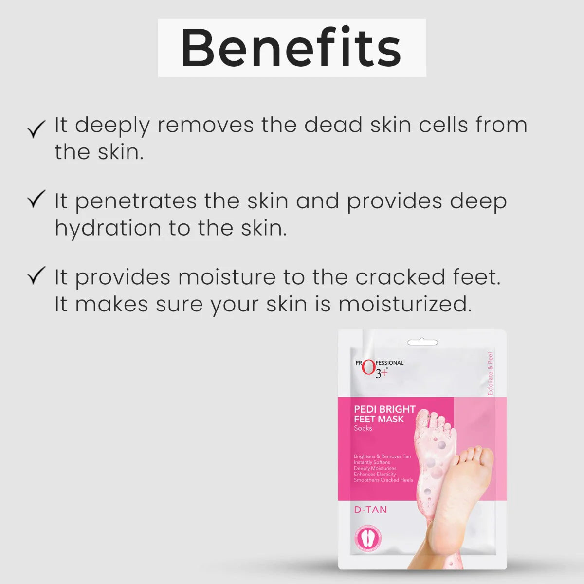 O3+ - Pedi Bright Feet Mask D Tan