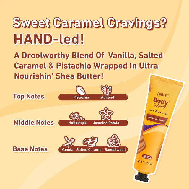 Plum - Body Lovin Hand Cream Vanilla Caramello (30g)