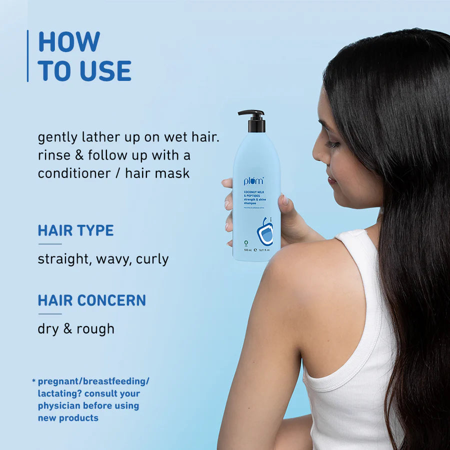Plum - Coconut Milk & Peptides Strength & Shine Shampoo