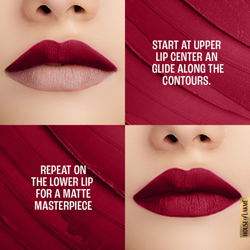 Lakme 9 To 5 Powerplay Priming Matte Lipstick For 16Hr Intense Matte , MR13 Burgundy Passion