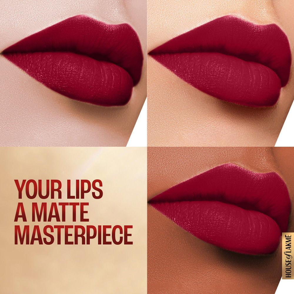 Lakme 9 To 5 Powerplay Priming Matte Lipstick For 16Hr Intense Matte , MR13 Burgundy Passion