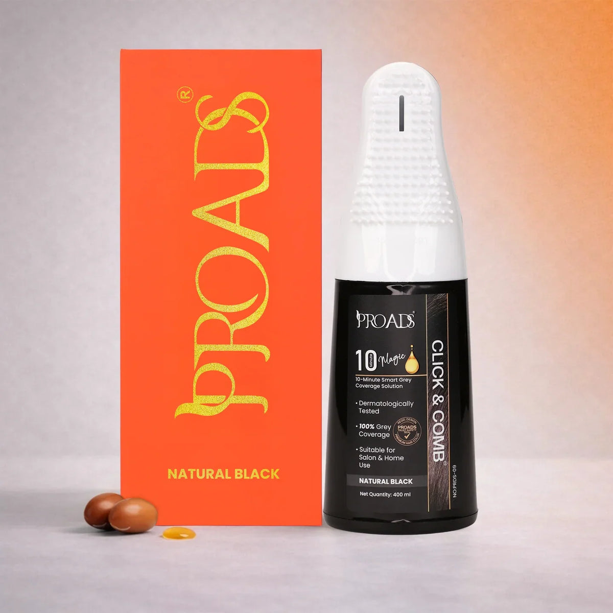 Proads India's First Click & Comb Hair Color 400ml Natural Black