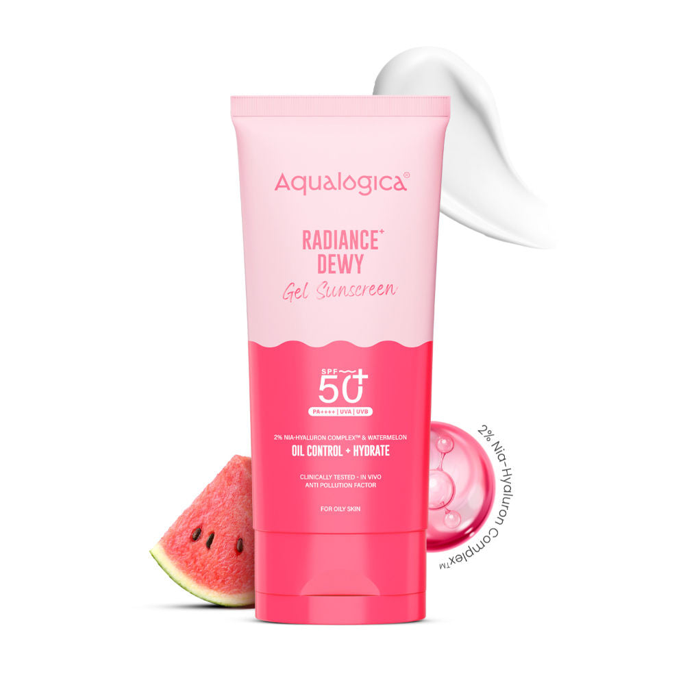 Aqualogica Radiance+ SPF 50+ PA++++, Watermelon, Niacinamide, APF, In-Vivo Tested (80g)