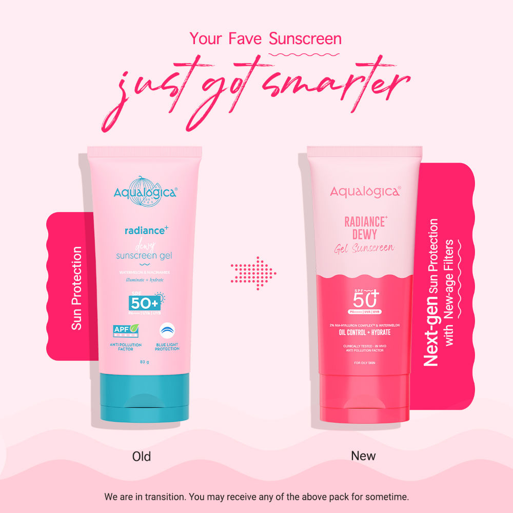 Aqualogica Radiance+ SPF 50+ PA++++, Watermelon, Niacinamide, APF, In-Vivo Tested (80g)