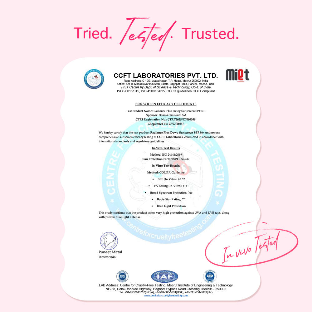 Aqualogica Radiance+ SPF 50+ PA++++, Watermelon, Niacinamide, APF, In-Vivo Tested (80g)