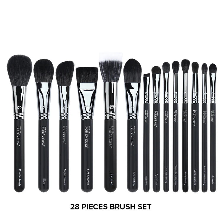 Forever 52 - Professional 28 Pcs Brush Kit Ultra Soft Bristles Pro Grade Quality
