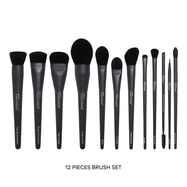 Forever 52 - Ultra Soft Bristles Pro Grade 12 Pcs Brush Set With 1 Sponge