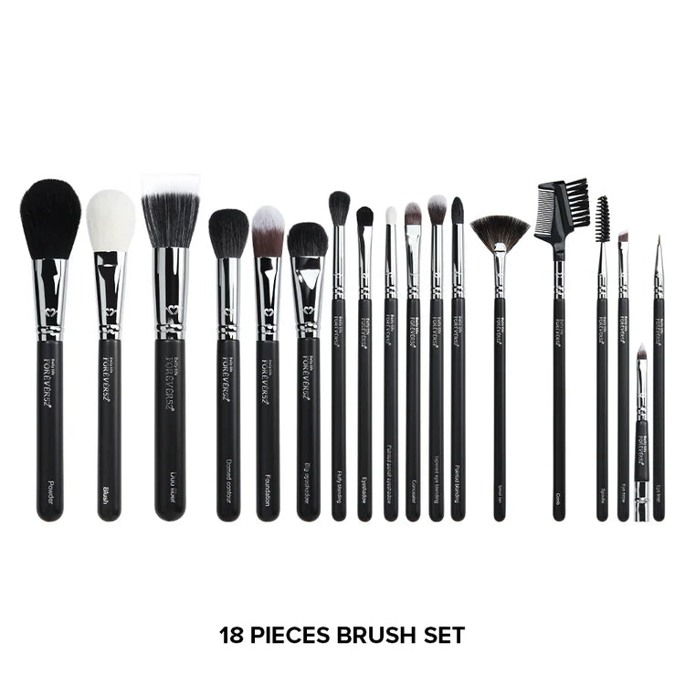 Forever 52 - 18 Pcs Brush Kit Ultra Soft Bristles Pro Grade Quality