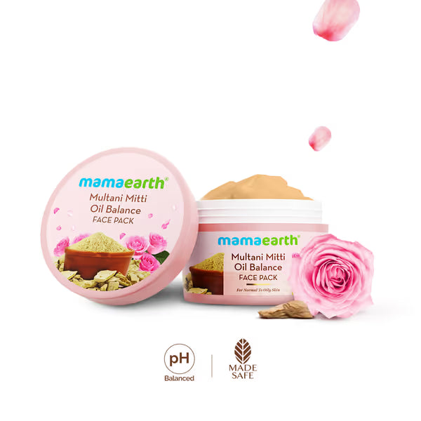 Mama Earth - Multani Mitti Oil Balance For Normal To Oily Skin (200g)