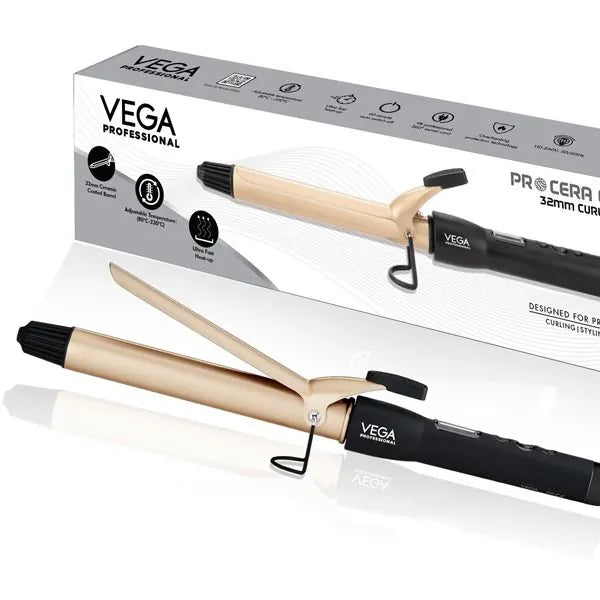 Vega Professional – Pro Cera Curls 32mm Curling Tong - (VPMCT 09)