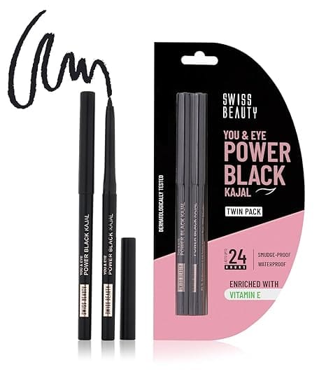 Swiss Beauty - You & Eye Power Black Kajal Enriched with Vitamin E