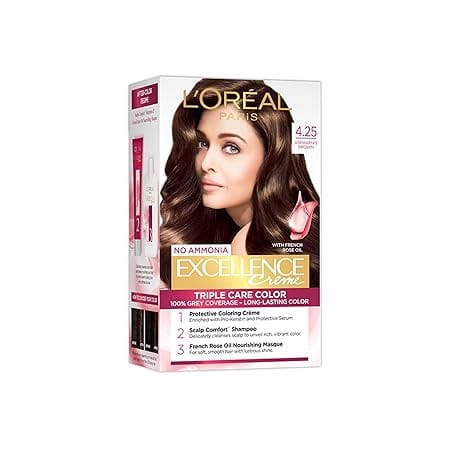 Loreal Paris - No Ammonia Excellence Creme Triple Care Color [4.25 Aishwarya's Brown]