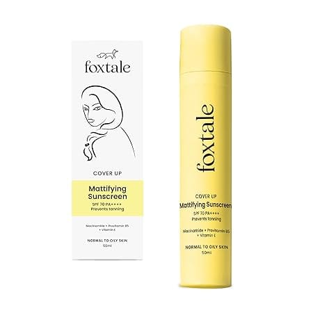 Foxtale - Cover Up Mattifying Sunscreen Spf 70 Pa++++ (50ML)