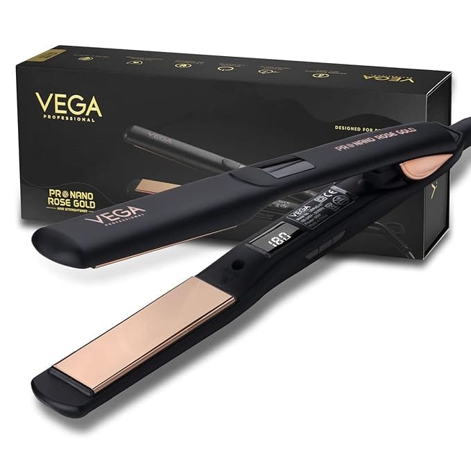 Vega Professional - Pro Nano Rose Gold Hair Straightener (VPPHS - 01)