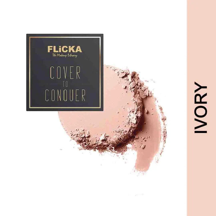 Flicka - Cover To Conquer Pressed Powder With Primer & SPF