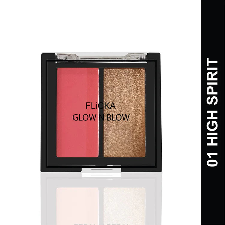 Flicka - Duo Blusher + Highlighter Glow N Blow