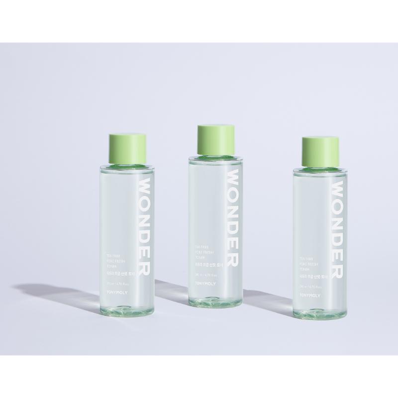 TONYMOLY Korean Wonder Tea Tree Pore Fresh Toner to Soothe & Control Oily Skin (200ml)