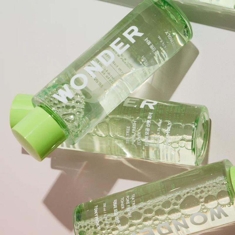 TONYMOLY Korean Wonder Tea Tree Pore Fresh Toner to Soothe & Control Oily Skin (200ml)