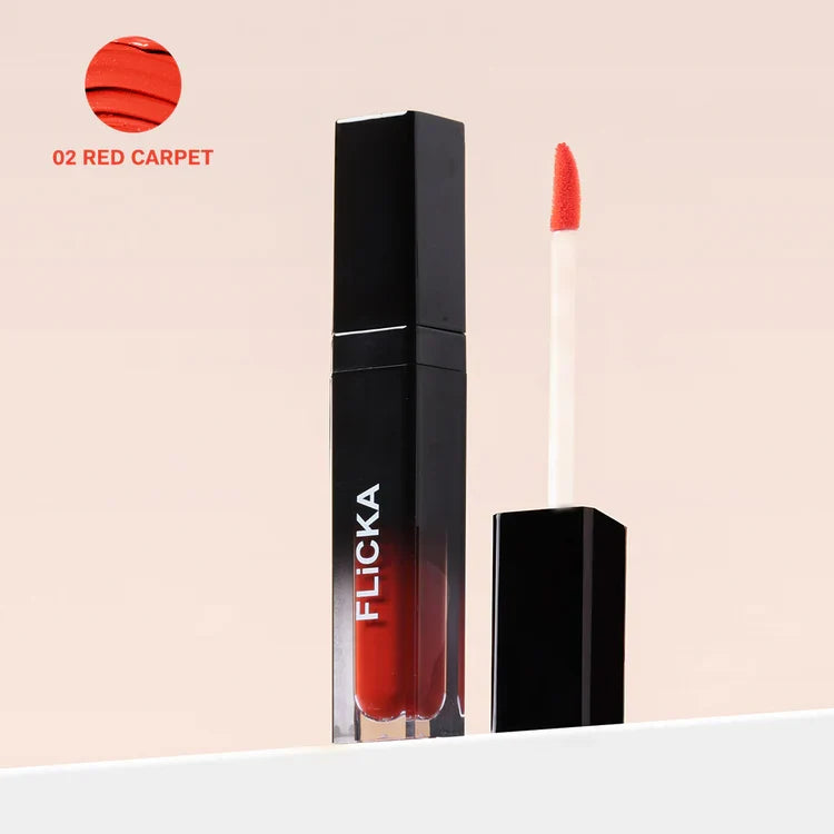 Flicka Set & Attack Liquid Matte Lipstick 7ml 02 Red Carpet
