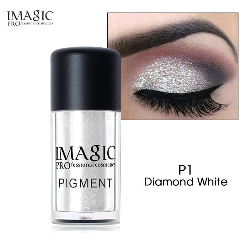IMAGIC Glitter Eyeshadow Metallic Loose Powder Waterproof Pigments - (P1-Diamond White)
