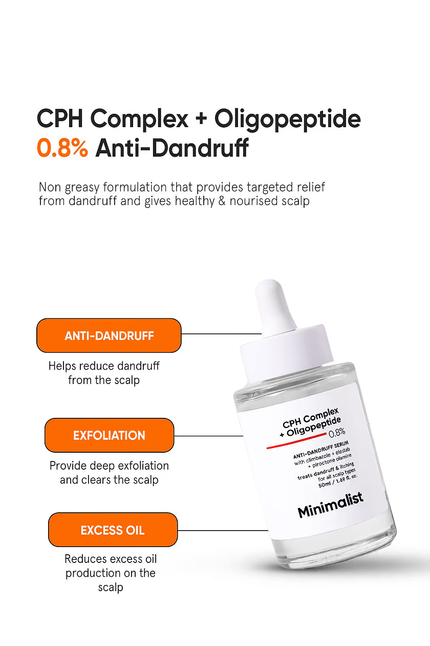 Minimalist - CPH Complex + Oligopeptide 0.8% Anti - Dandruff Serum (50ML)