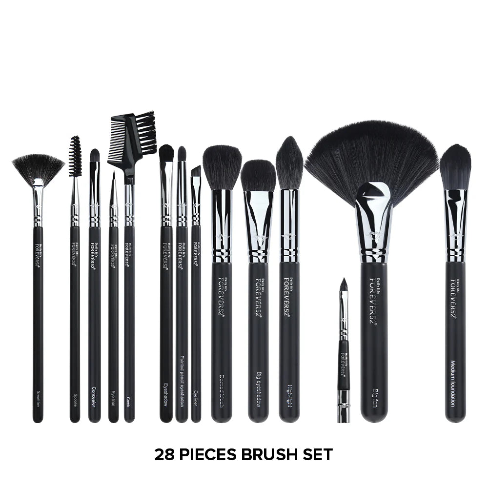 Forever 52 - Professional 28 Pcs Brush Kit Ultra Soft Bristles Pro Grade Quality