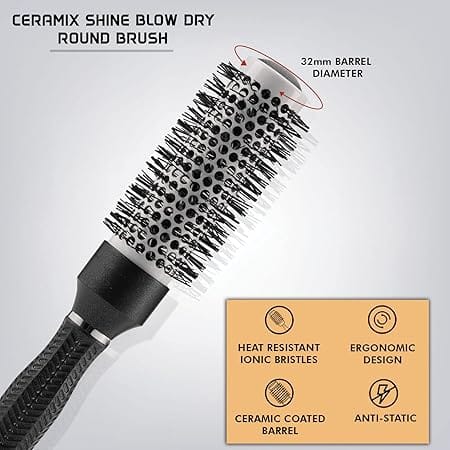 Vega Professional - Ceramix Shine Blow Dry Round Brush 32MM (VPPHB - 02)