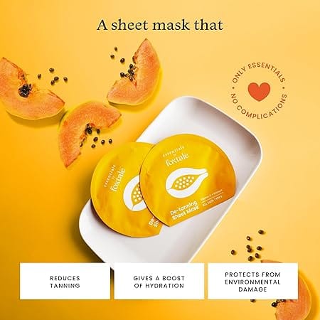 Foxtale - De - Tanning Sheet Mask Vitamin C + Papaya